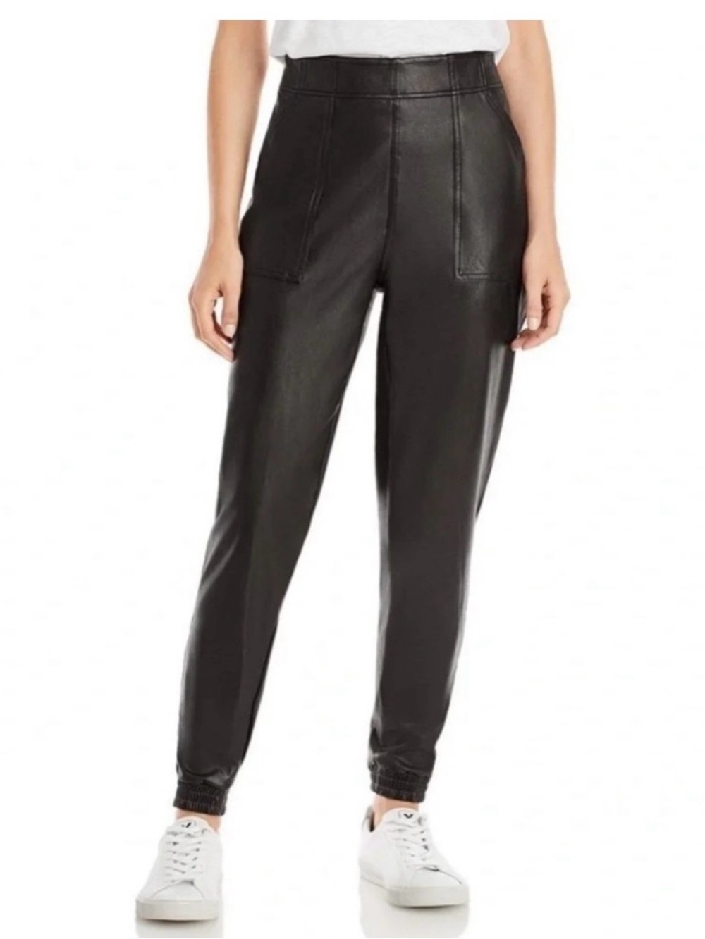Spanx Faux Leather Joggers in Black